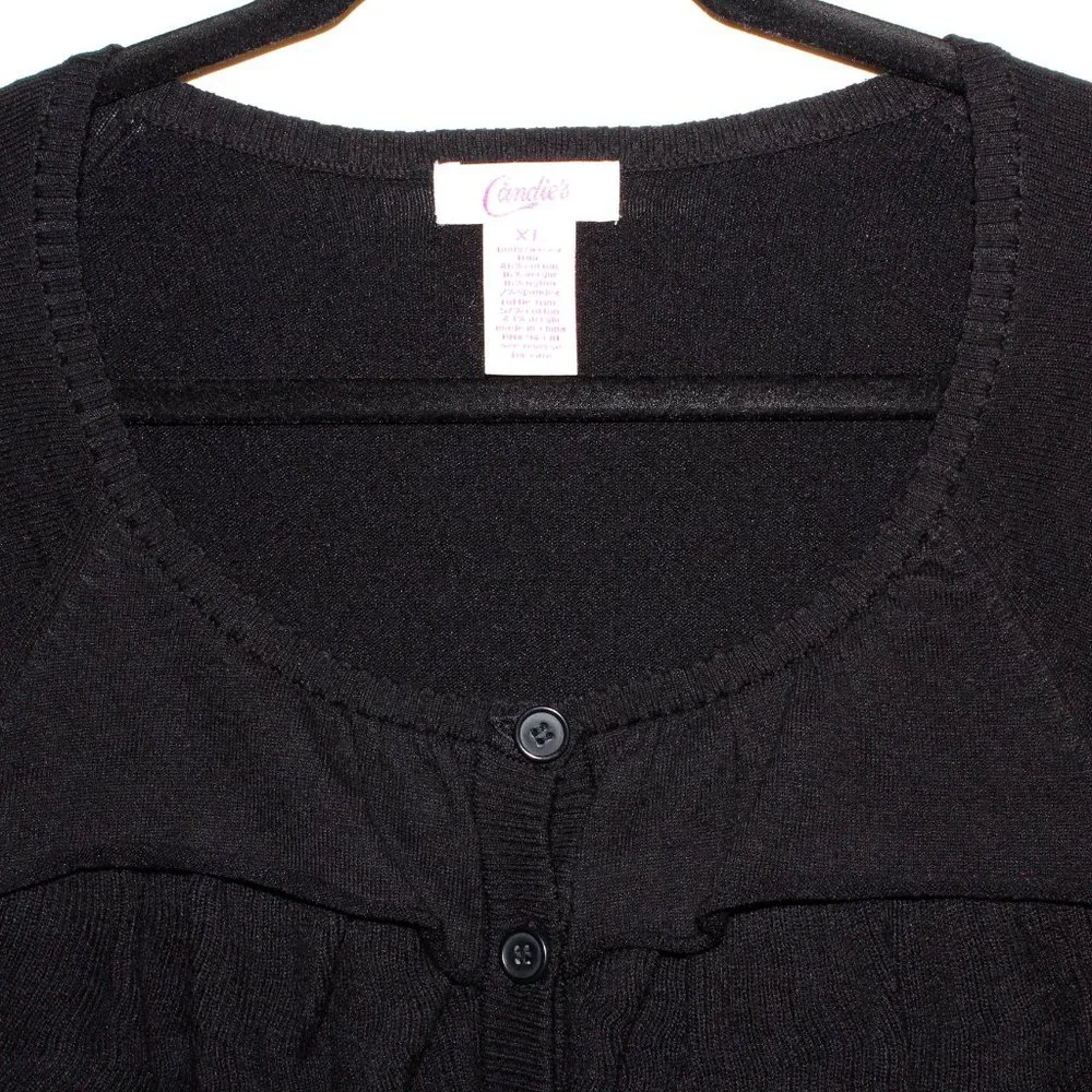 Candie's Vintage Y2K Ruffle Front Cardigan - Picture 4 of 16